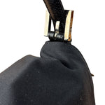 Fendi Black Leather Trim Mamma Baguette