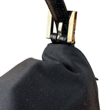 Fendi Black Leather Trim Mamma Baguette