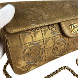 Chanel 2002 Gold Retro Tale East West Chain Flap