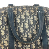 Christian Dior Vintage Navy Blue Trotter Oblique Bowling Boston Hand Bag