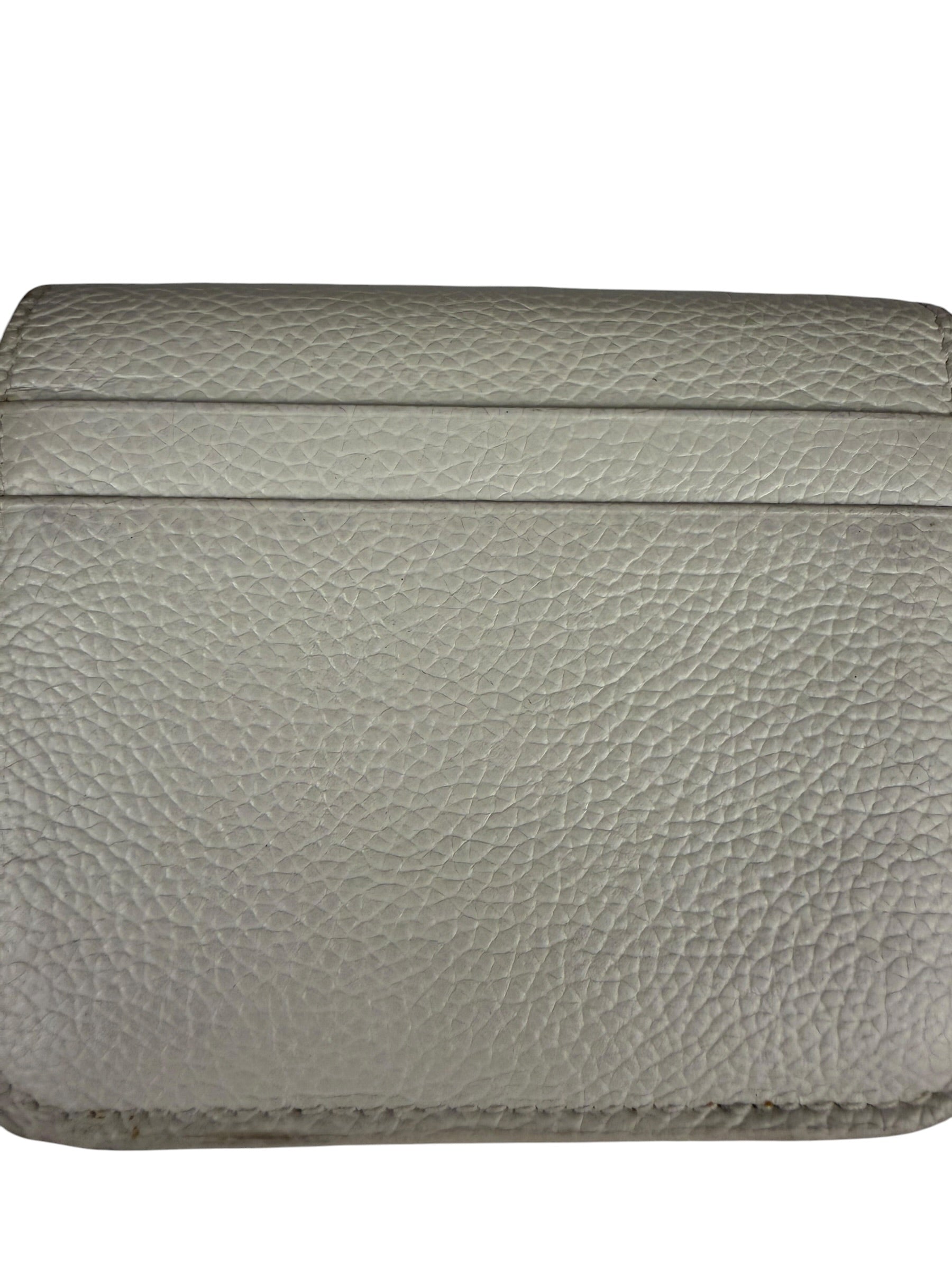 Balenciaga White Leather Cash Mini Wallet