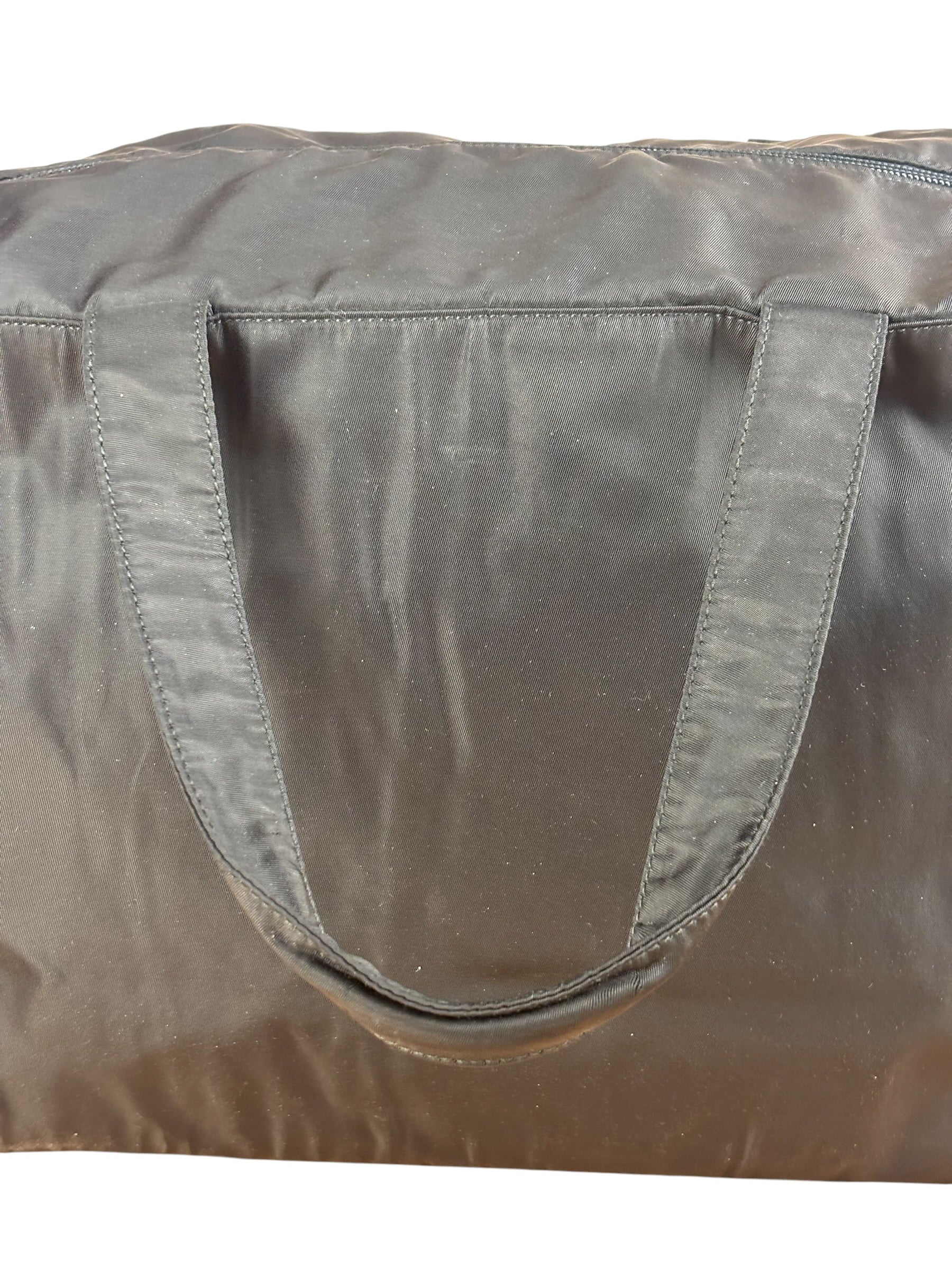 Prada Vintage Black Tessuto Nylon Travel Bag