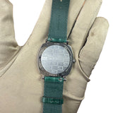 Gucci 157.3 Grip Green Croc Strap