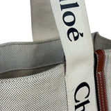 Chloe Leather Trim Woody Medium Tote Bag