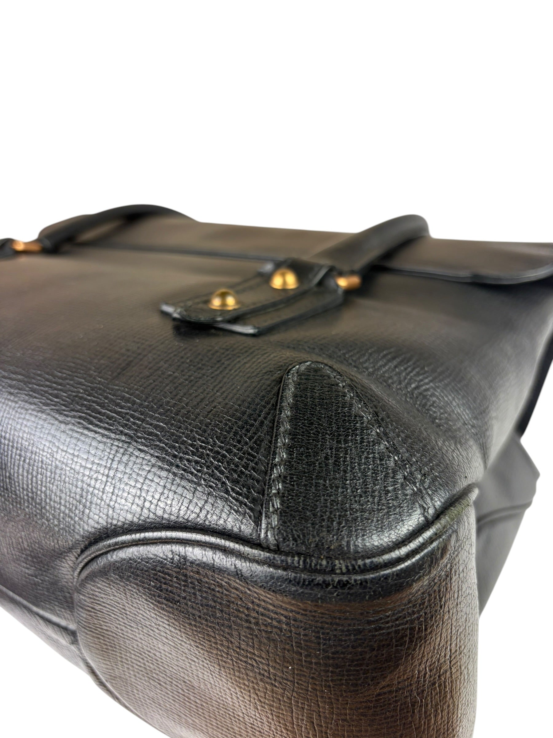 Gucci Vintage Black Horsebit Flap Bag