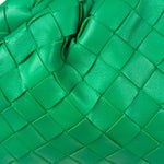 Bottega Veneta Green Leather Intercciato Small Crossbody