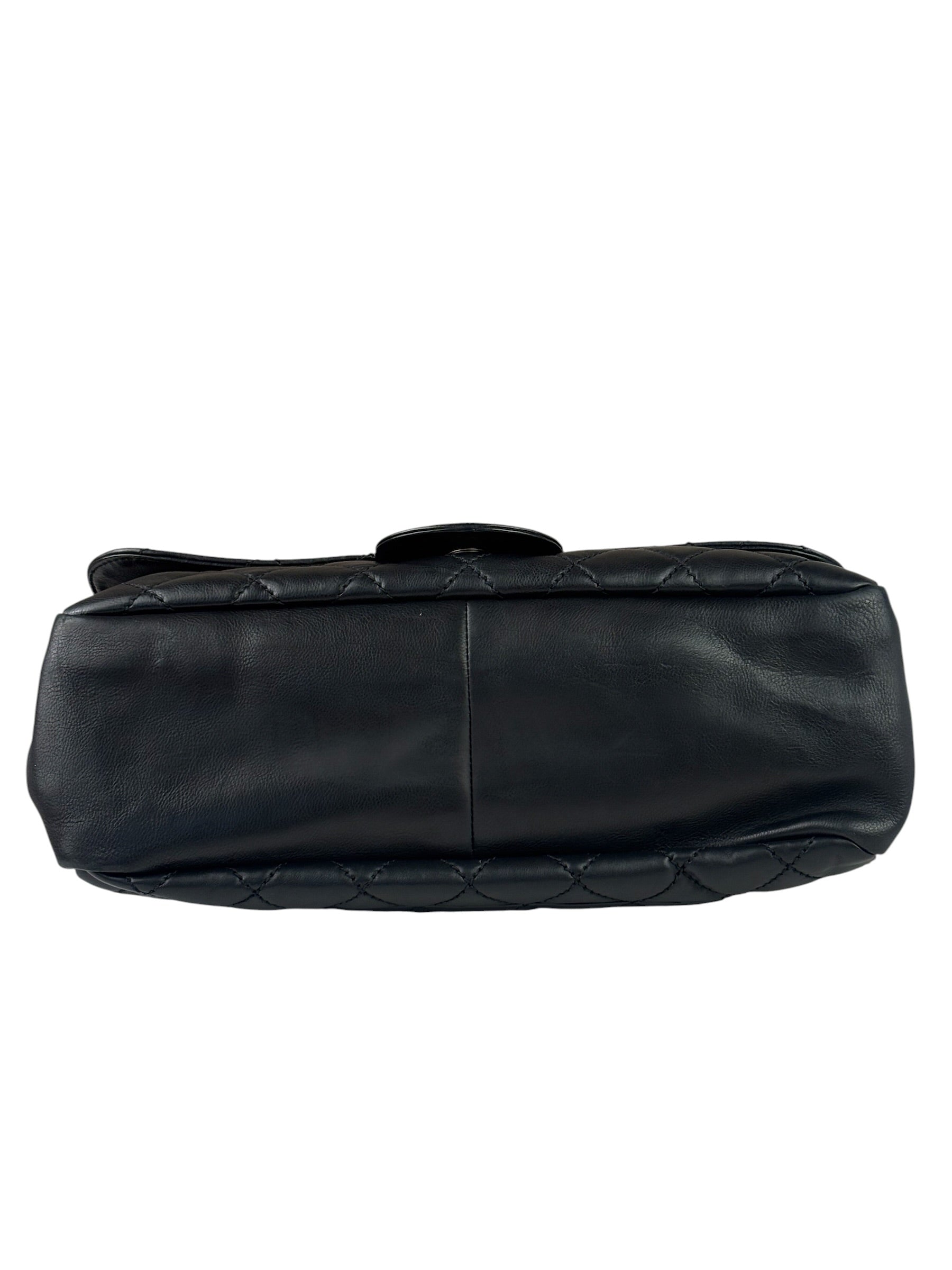 Chanel Vintage Black Quilted Lambskin Shoulder Bag 2010