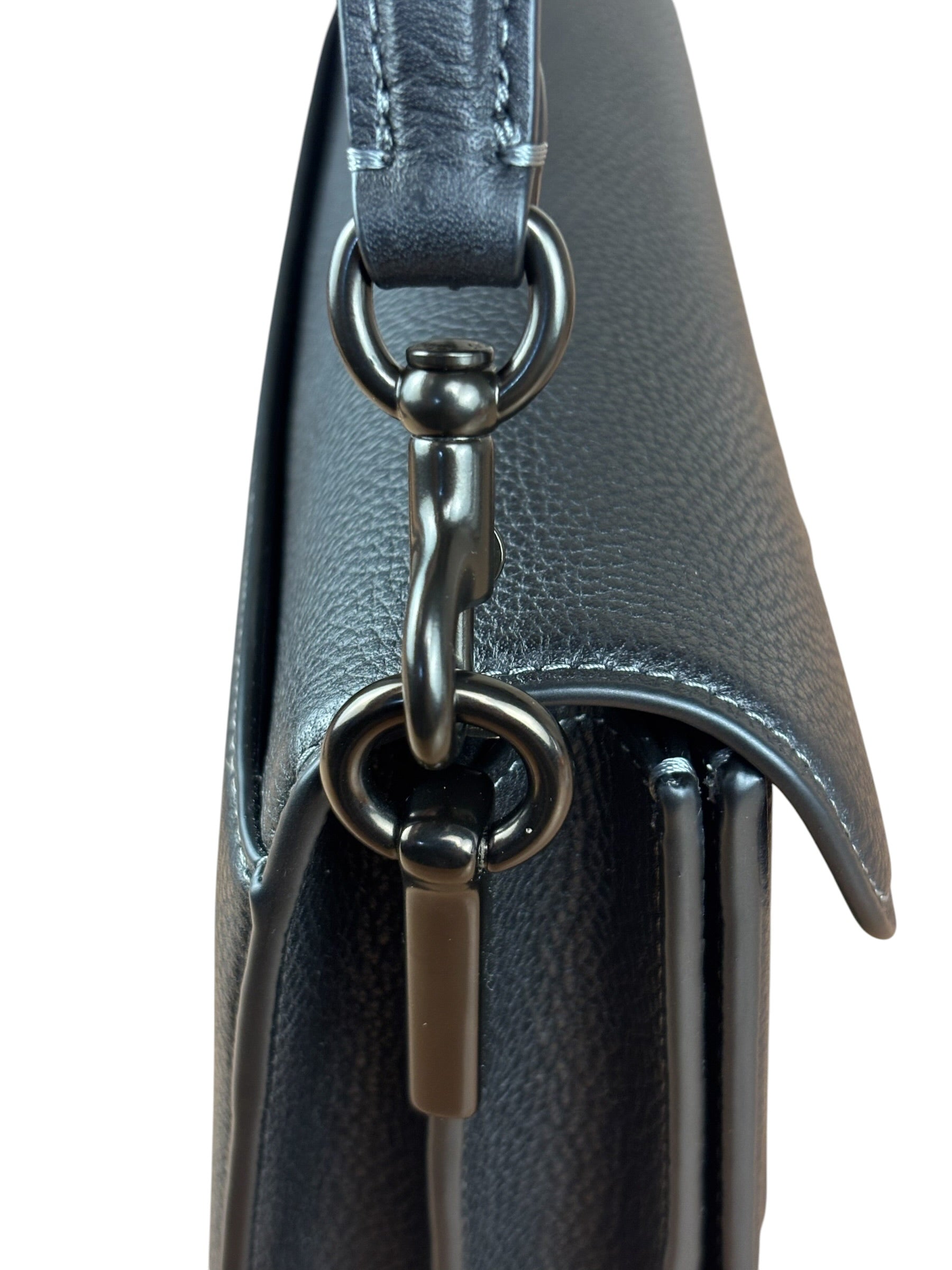 Coach Black Leather Tabby Two-Way Bag