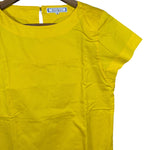 Yves Saint Laurent Padded Short Sleeve Yellow Top