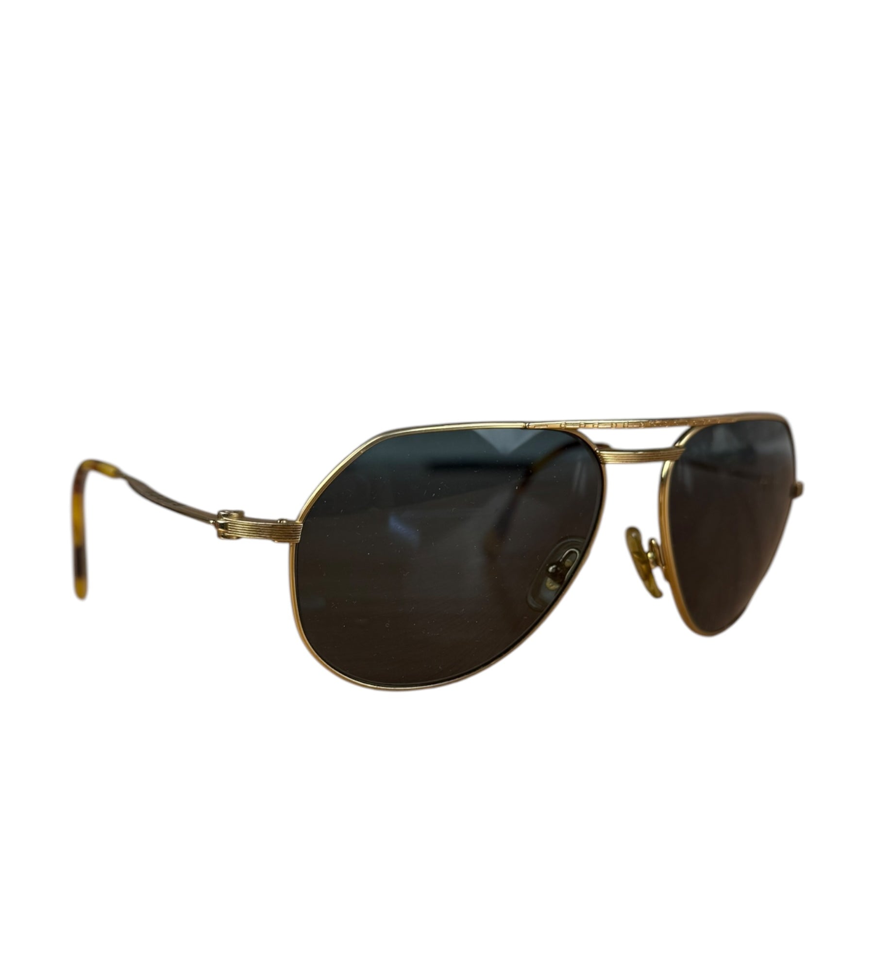 Gucci Vintage Gold Frame Aviator Sunglasses