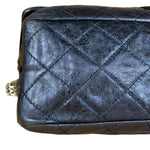 Chanel Blue Metallic Aged Quilted 2.55 Double Flap Bag 2008