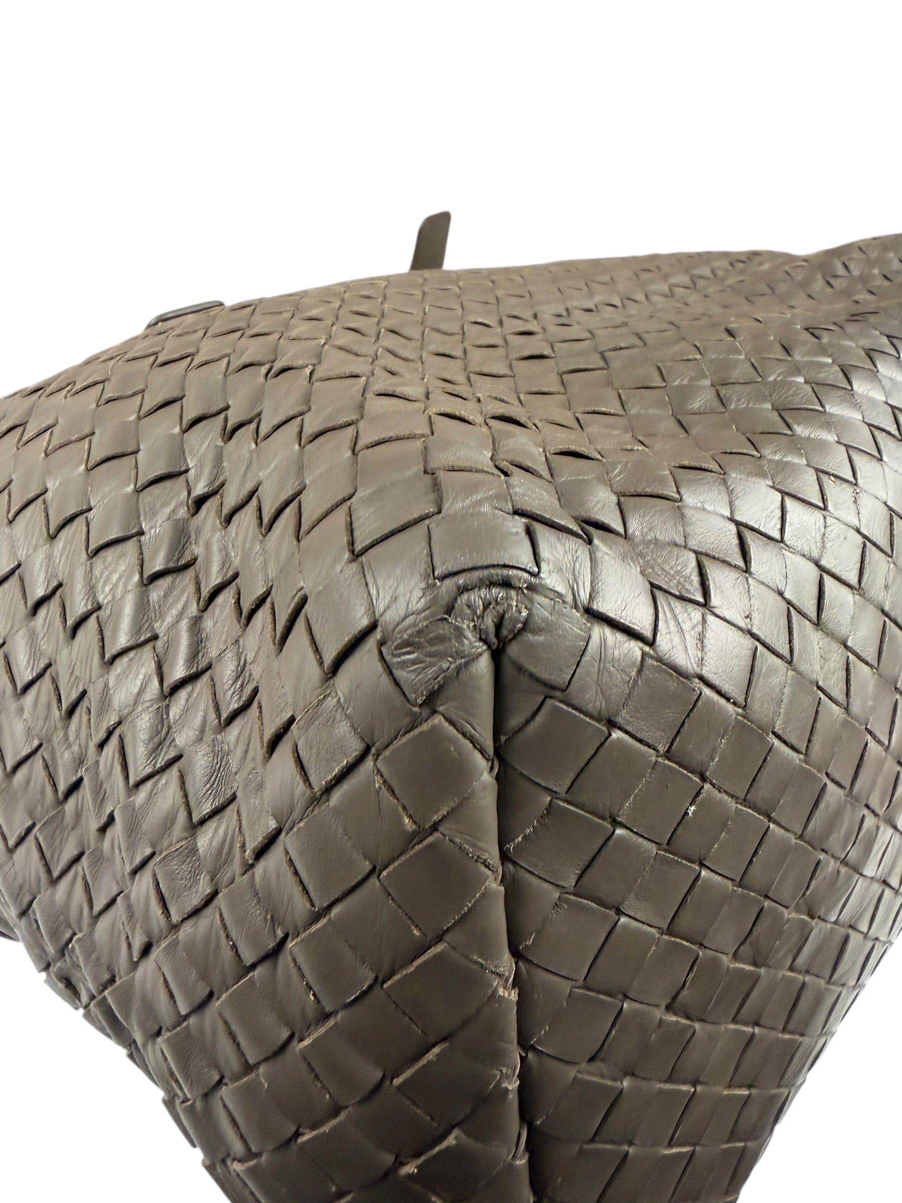 Bottega Veneta Gray Nappa Leather Intrecciato Tote Bag