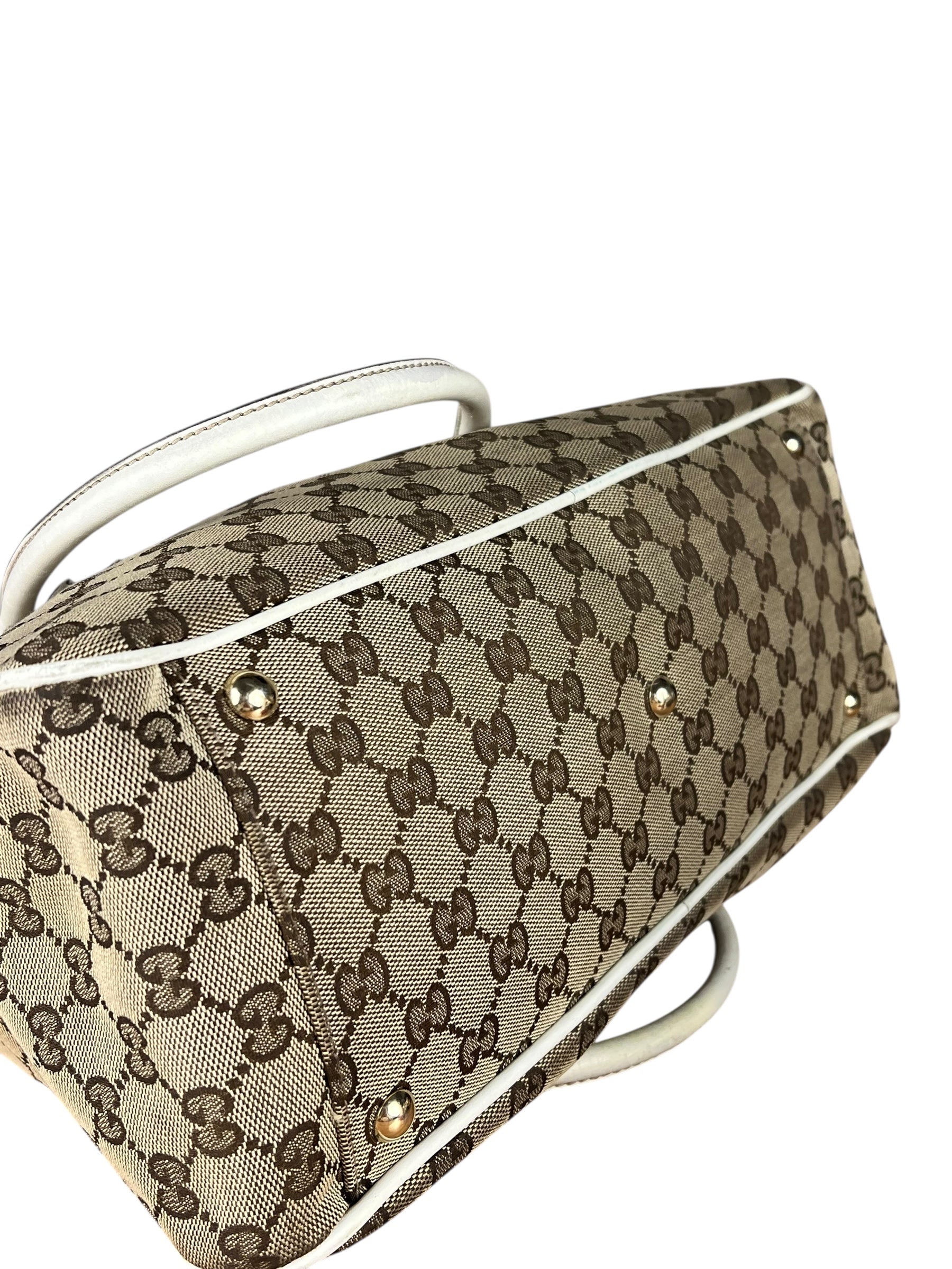 Gucci GG Canvas Trophy Boston Bag