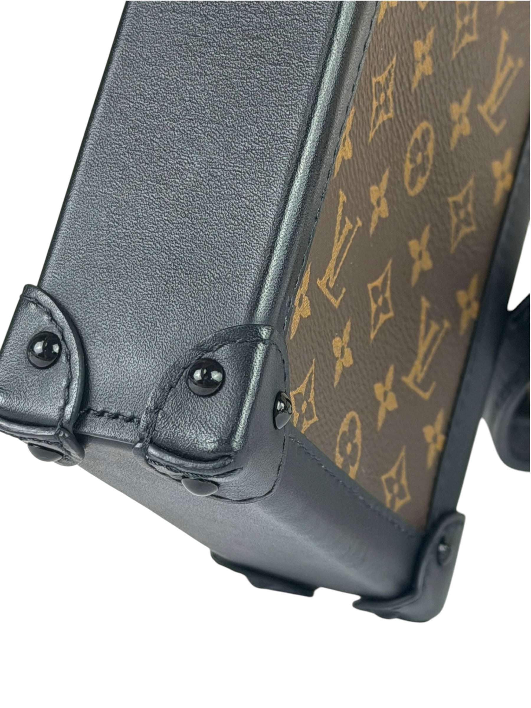 Louis Vuitton Black Monogram Vertical Trunk Pochette