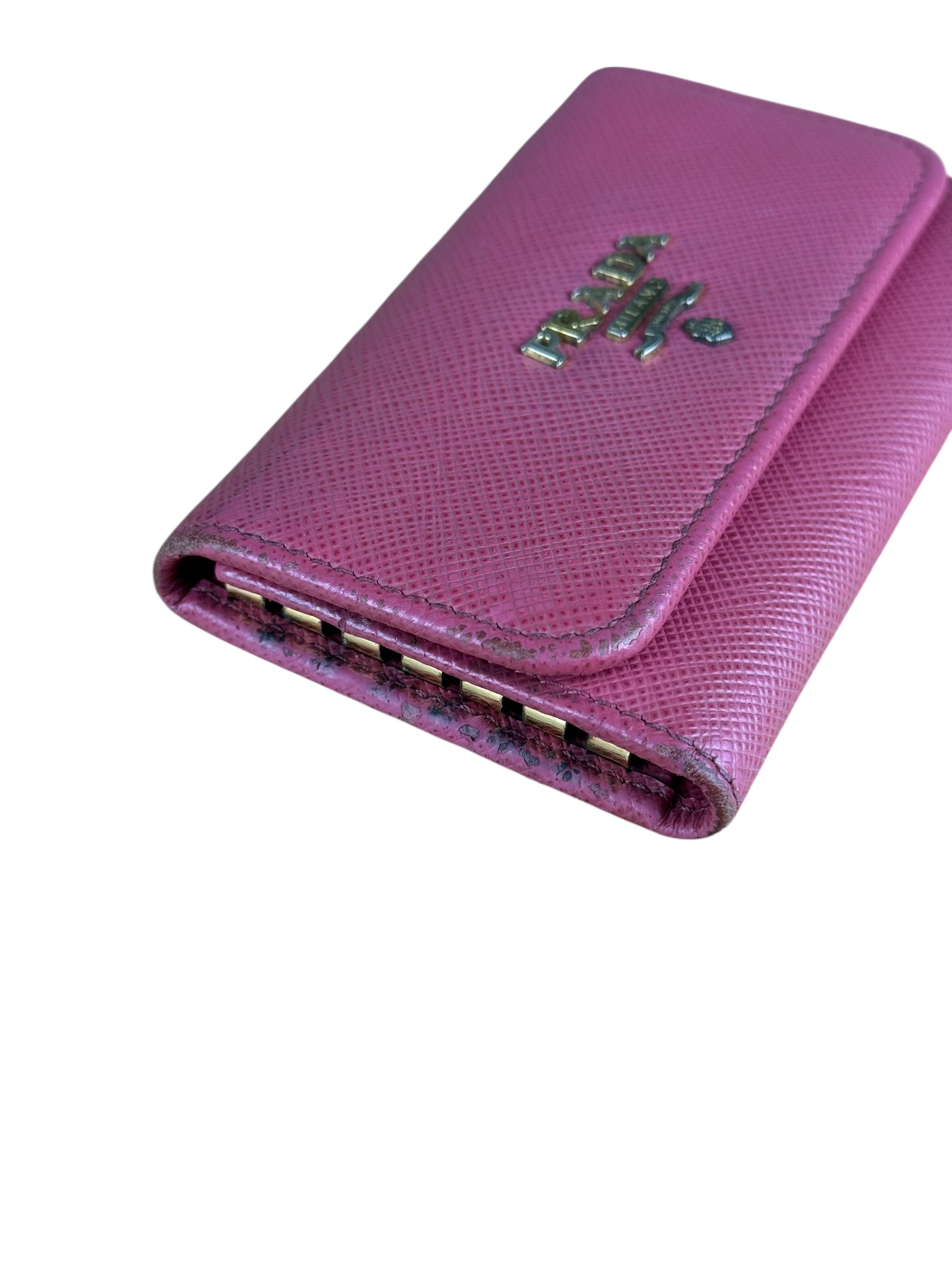 Prada Vintage Pink Compact Key Holder