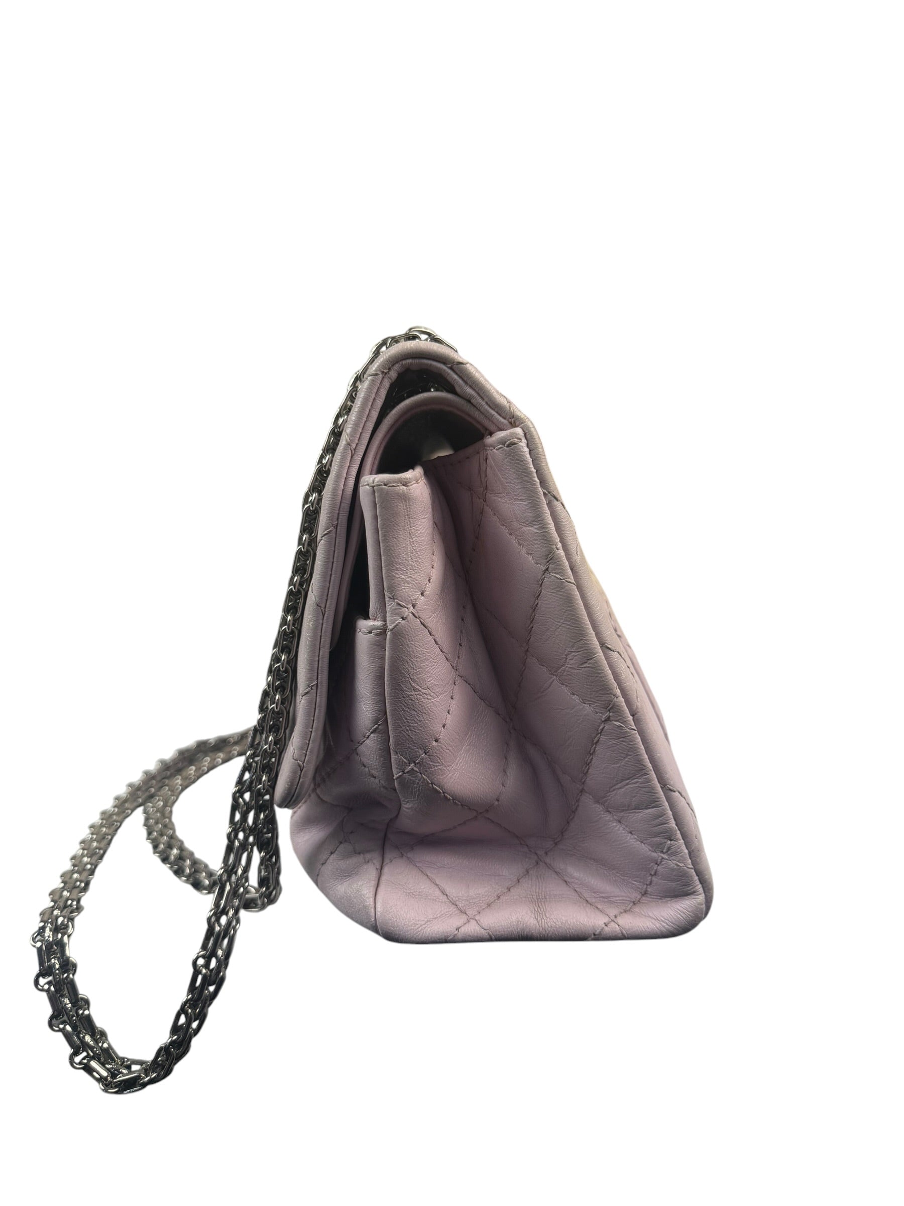 Chanel Light Pink Quilted Leather Reissue 2.55 Double Flap Bag  90's