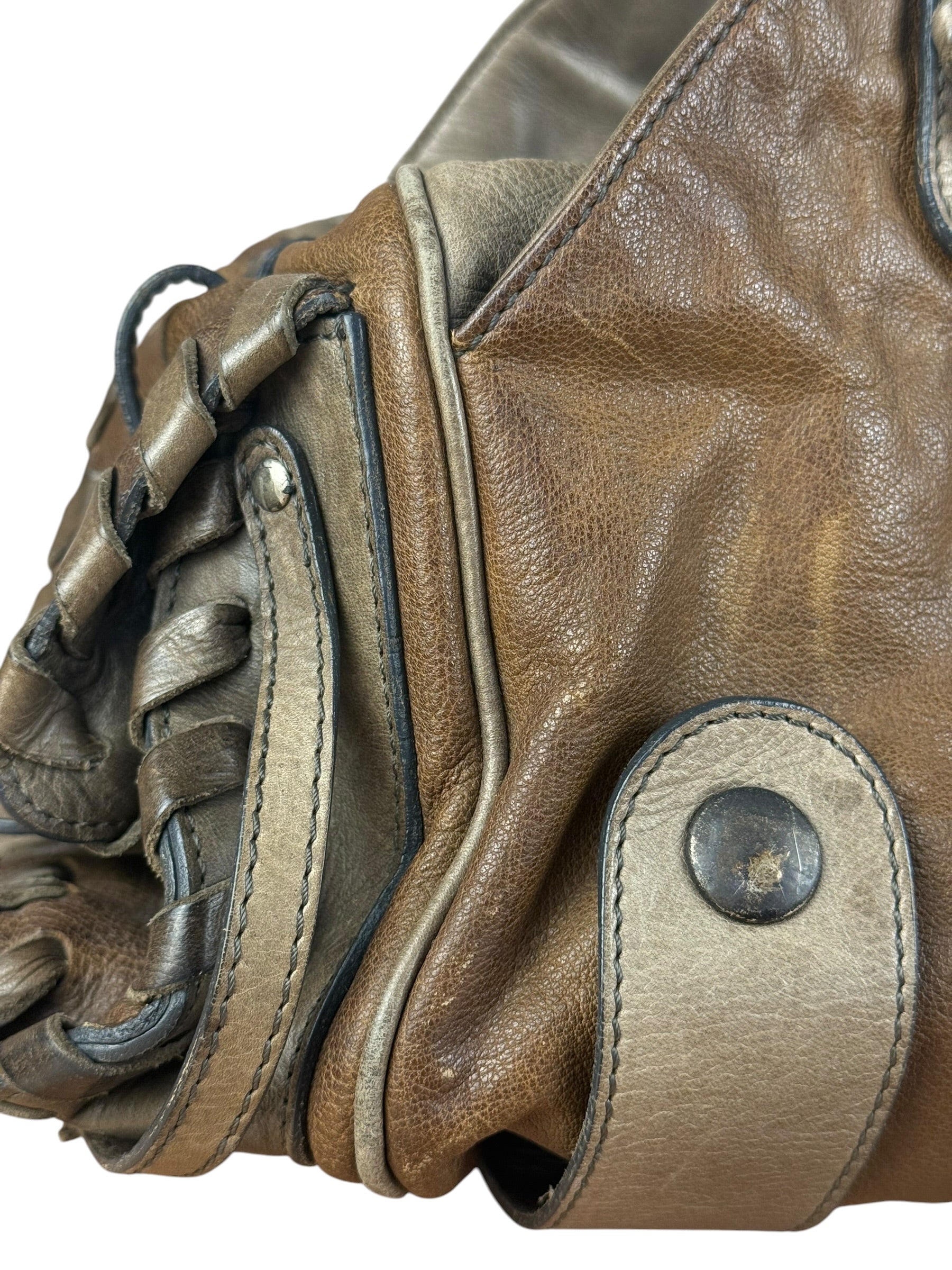 Chloe Vintage Brown Leather Silverado Shoulder Bag