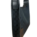 Gucci Vintage Black GG Canvas Shoulder Bag