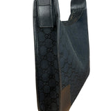 Gucci Vintage Black GG Canvas Shoulder Bag