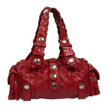 Chloe Red Leather Silverado Shoulder Bag