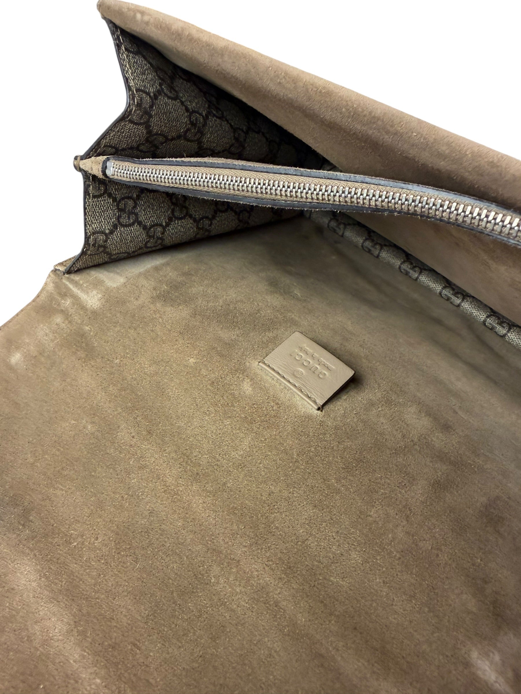Chloe Grey Leather/Suede Faye Clutch