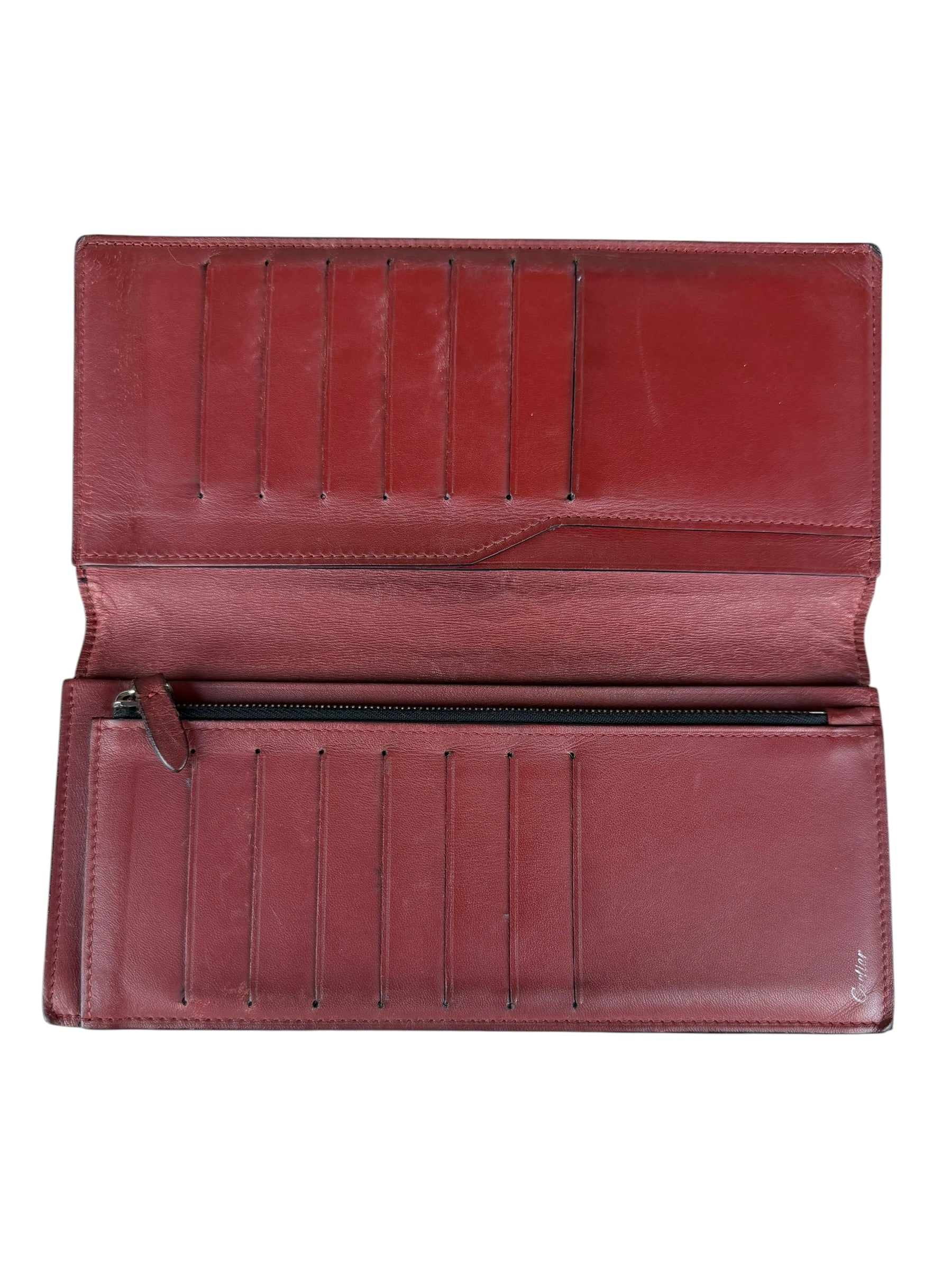 Cartier Black Leather Louis Multipurpose Continental Long Wallet
