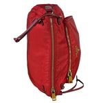 Prada Rosso Red Tessuto Nylon/Saffiano Leather Trim Shoulder Bag