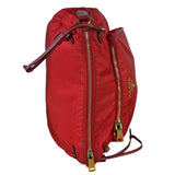 Prada Rosso Red Tessuto Nylon/Saffiano Leather Trim Shoulder Bag