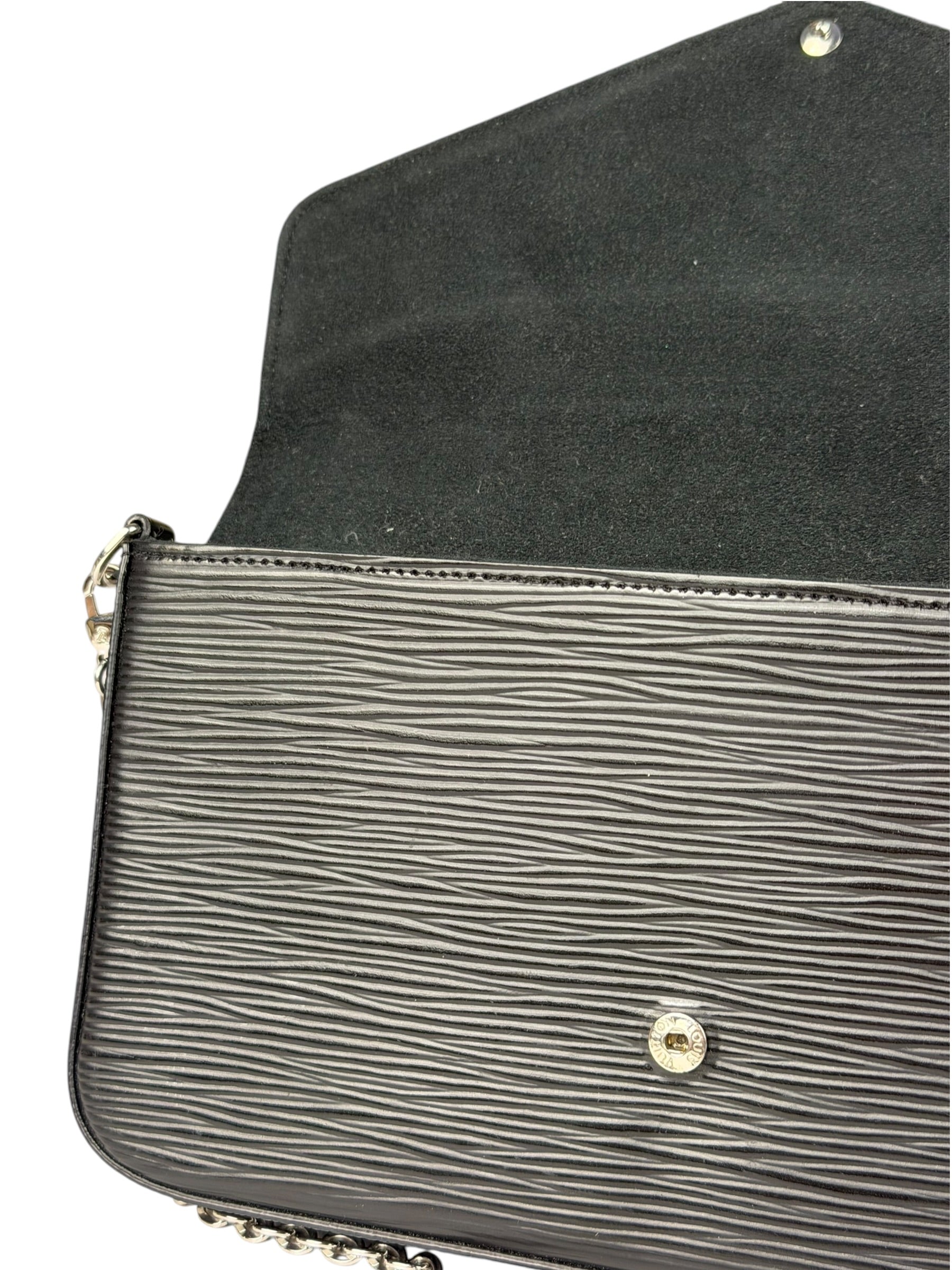 Louis Vuitton Black Epi Leather Felicie Pochette