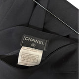 Chanel Vintage Black Wool Wide-Leg Trousers