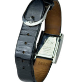 Dior Silver Dial Black Leather Strap D78-100