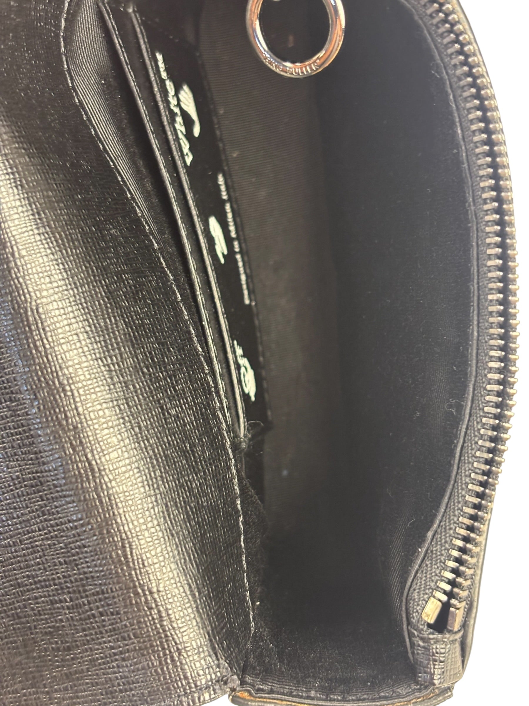Off-White Black/White Leather Binder Clip Crossbody Bag