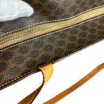 Celine Vintage Macadam Striped Shoulder Tote