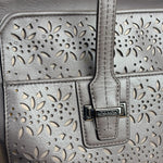Coach Putty Grey Leather Taylor Eyelet Caryall Shoulder Bag