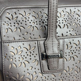 Coach Putty Grey Leather Taylor Eyelet Caryall Shoulder Bag