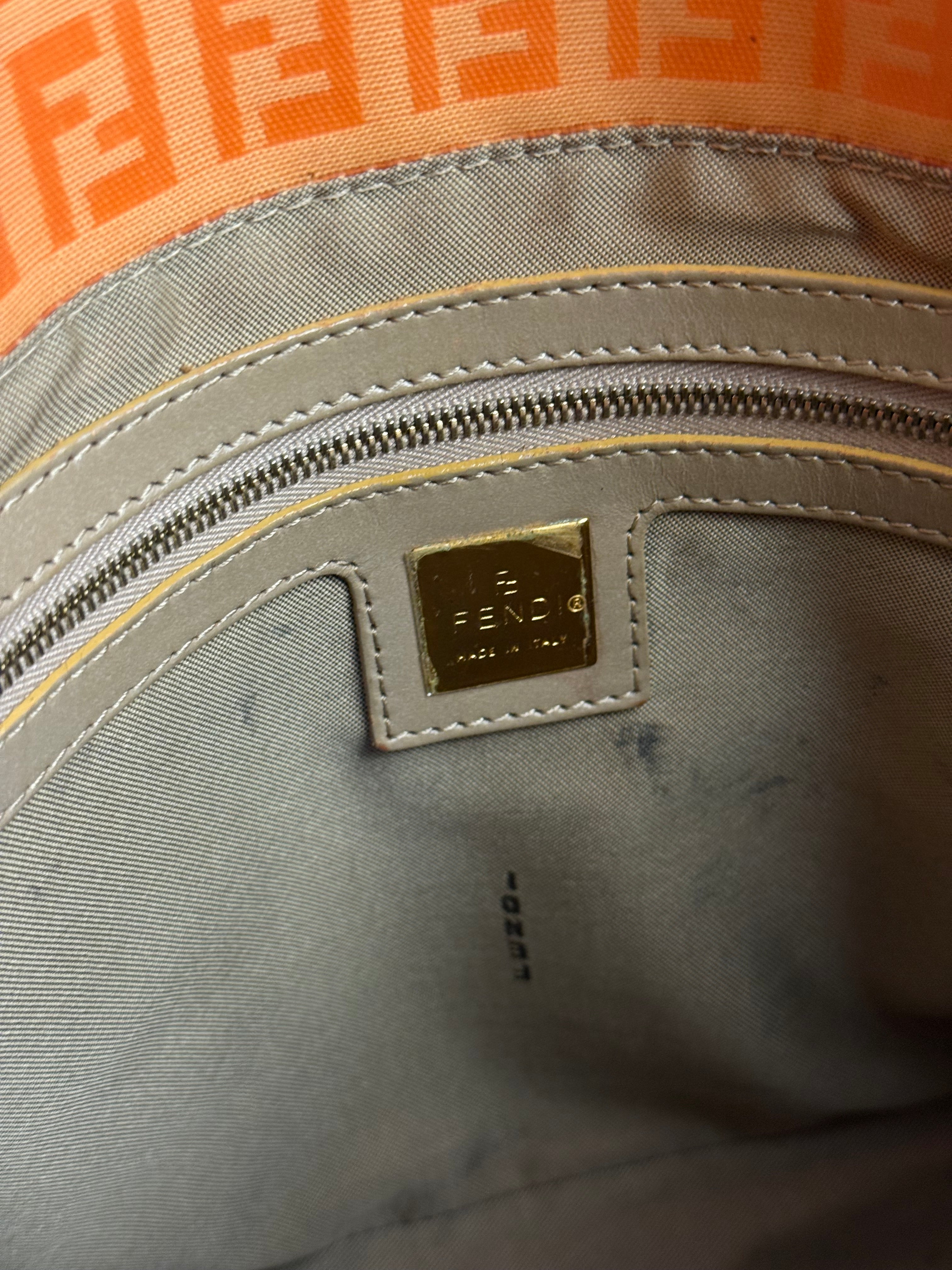 Fendi Zucchino Mamma Baguette Shoulder Bag