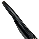 Salvatore Ferragamo Vintage Black Lizard Embossed Leather Pochette