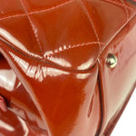 Chanel Red Patent Leather Chain Shoulder Bag 2012