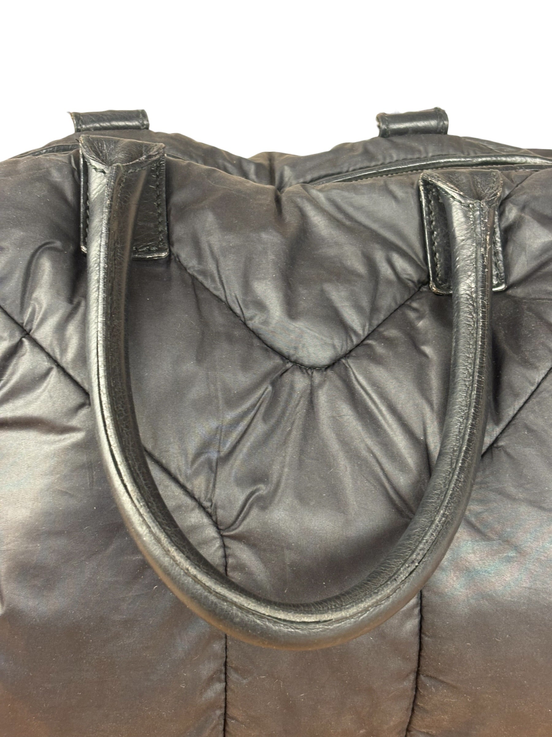 YSL Vintage Black Nylon Top Handle Bag
