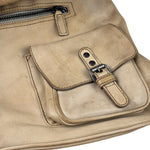 Christian Dior Beige Large Gaucho Double Saddle Shoulder Bag
