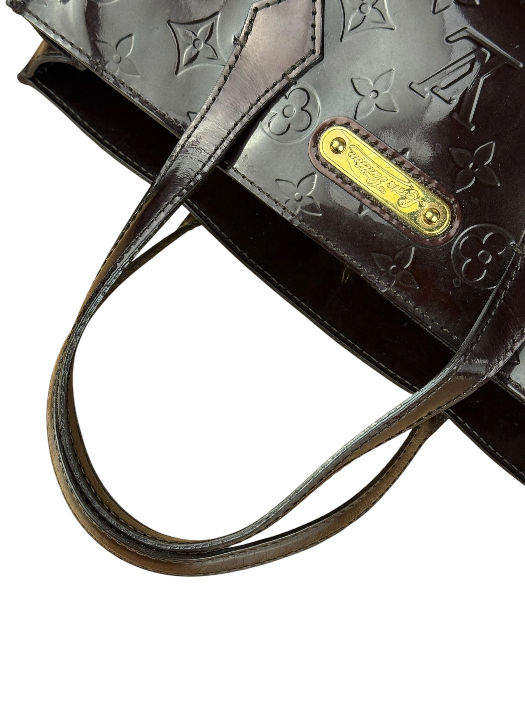 Louis Vuitton Amarante Monogram Vernis Wilshire Hand Bag PM