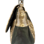 Prada Vintage Kakhi Green Nylon Shoulder Bag