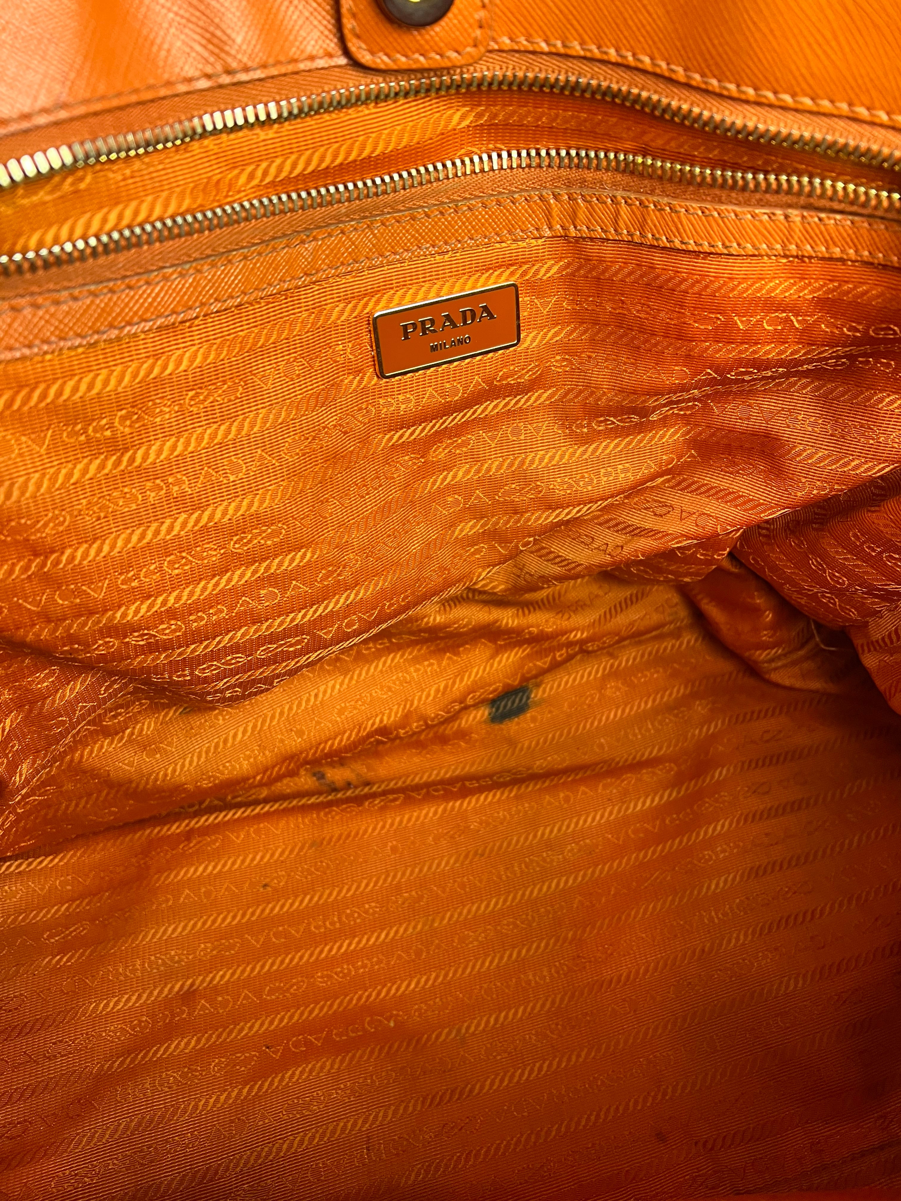 Prada Saffiano Lux Tote Orange