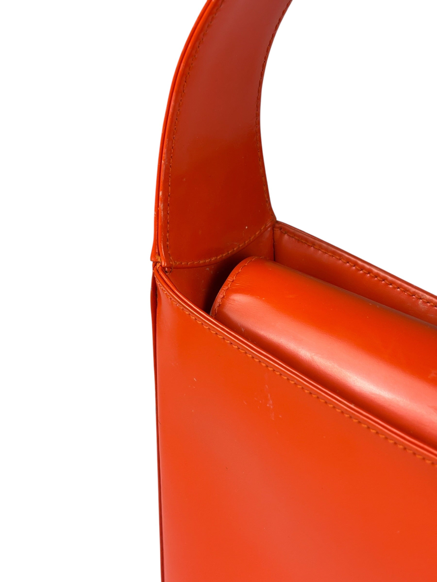 Gucci Orange Patent Leather Hobo Bag