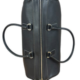 Salvatore Ferragamo Vintage Black Pebbled Leather Tote Bag
