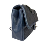Chanel Paris-Salzburg Blue Bicolor Quilted Flap Bag 2014