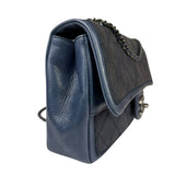 Chanel Paris-Salzburg Blue Bicolor Quilted Flap Bag 2014