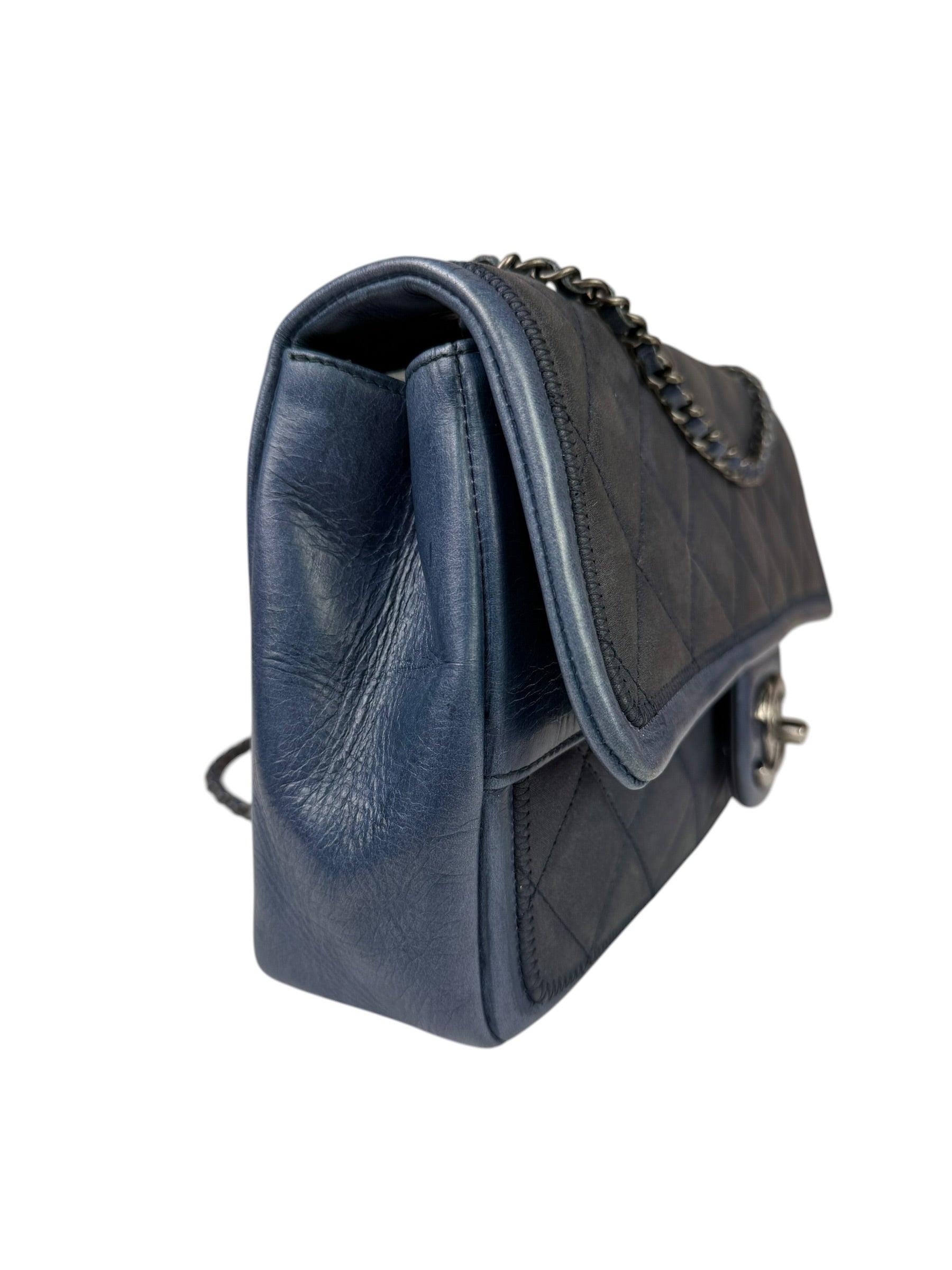 Chanel Paris-Salzburg Blue Bicolor Quilted Flap Bag 2014