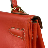 Hermes Coral-Red Epson Casaque Togo Kelly 32
