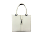 Gucci Off-White Leather Piston Lock Jackie Tote